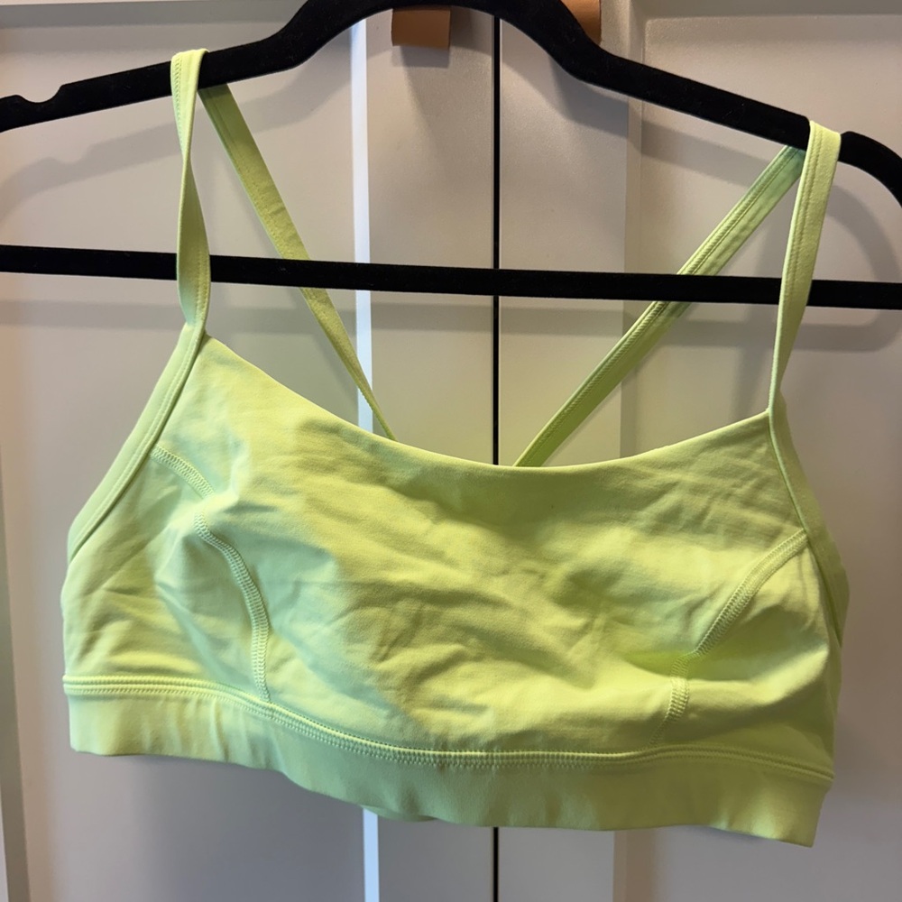 lululemon green/yellow sz 12 bra